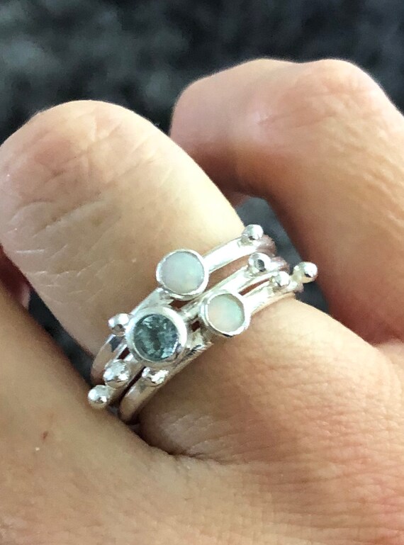Stack aquamarine shop ring