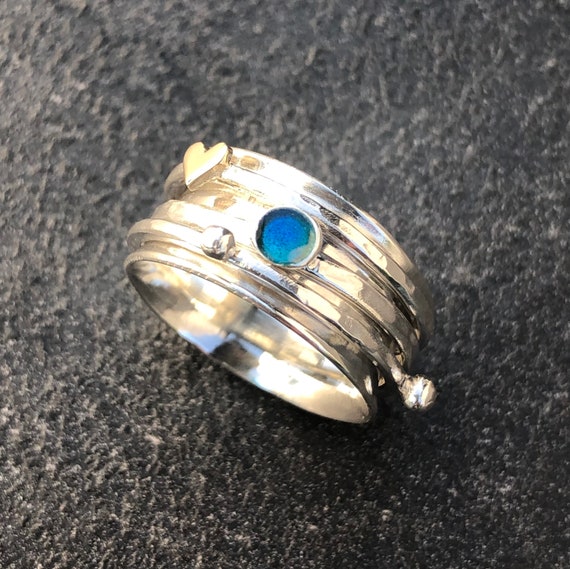 Self Love Spinner Ring. Spinner Ring Enamel Ring Gold Heart - Etsy ...