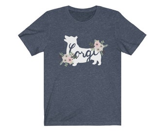 Corgi Floral Tshirt