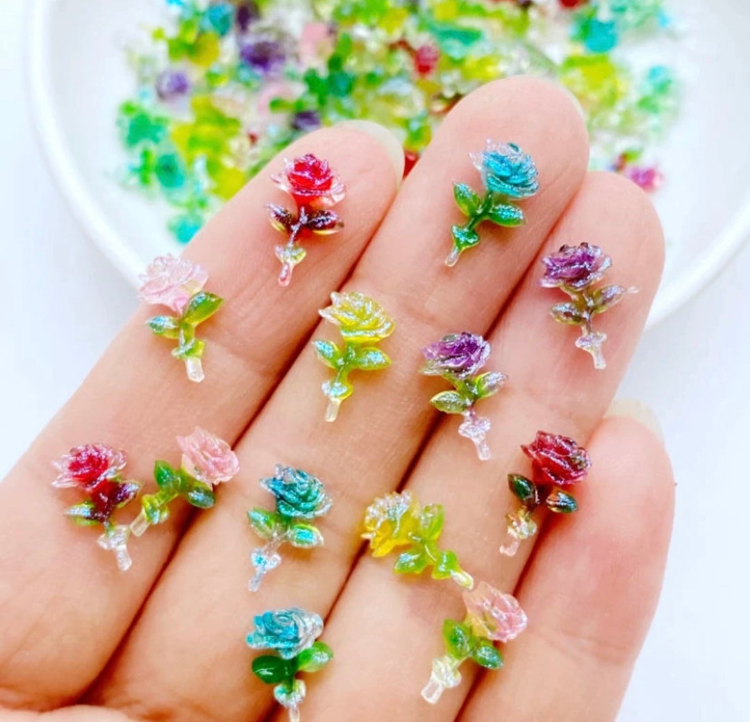 Mini Resin Roses Etsy