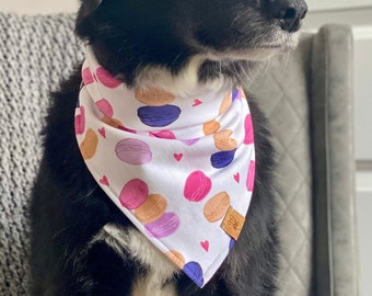 Valentine' Dog Bandana - Tie On Bandana - Macaroons