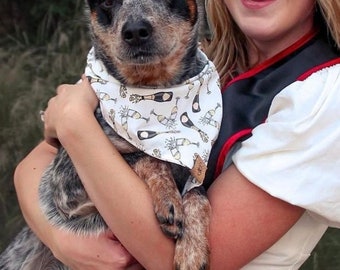 Let's Celebrate! Champagne Dog Dog Bandana - Engagement Dog Bandana - I do Dog Bandana - Graduation Dog Bandana - Wedding Dog Bandana