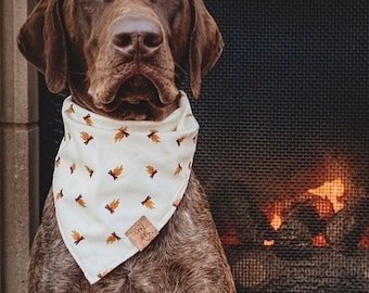 Camping Tie On Dog Bandana - Bonfire Themed Bandana - Fire Dog Bandana - Campfire Themed Dog Bandana - Nature Dog Bandana