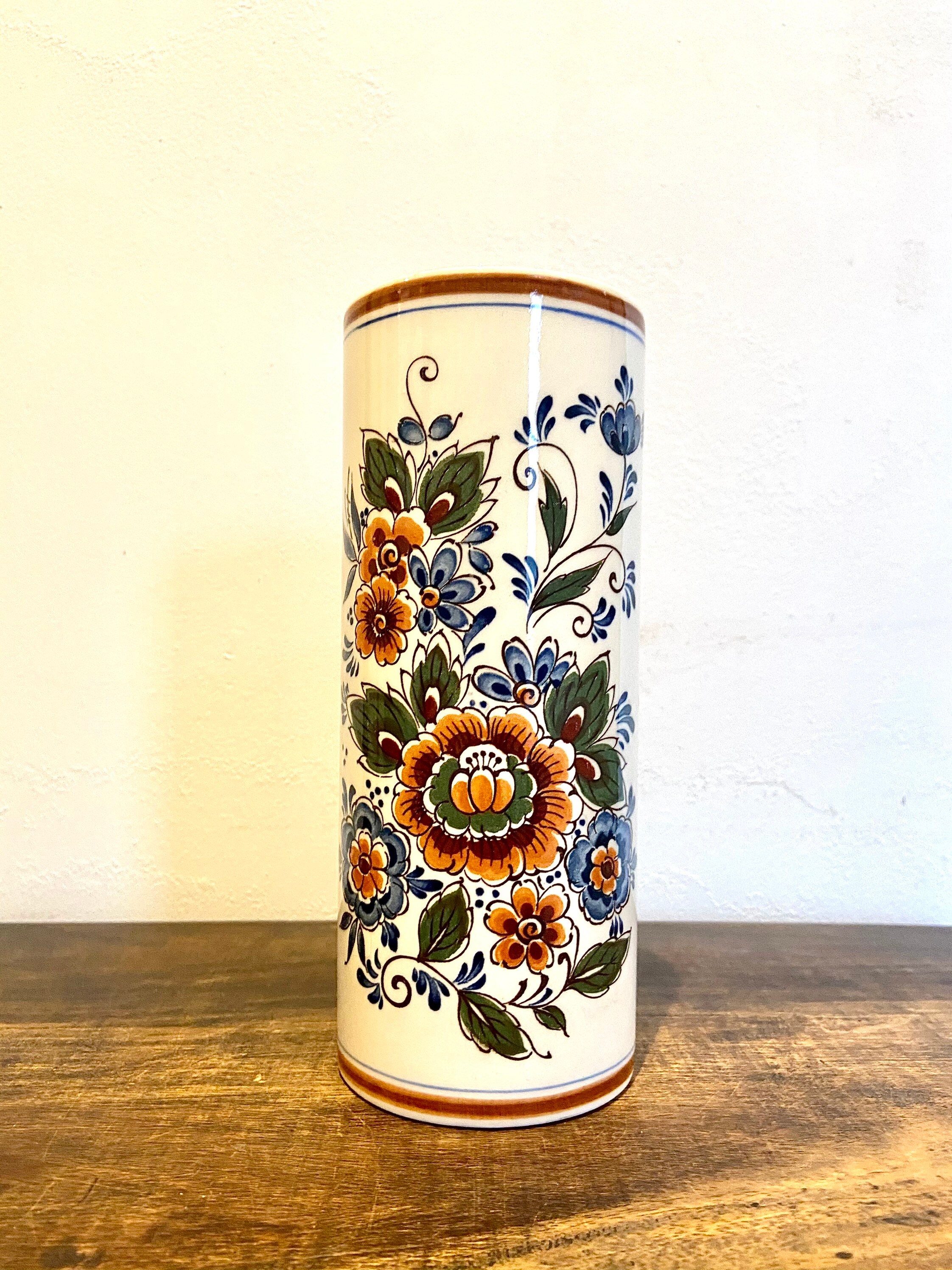 Royal Delft Polychrome Holland handpainted vase Etsy