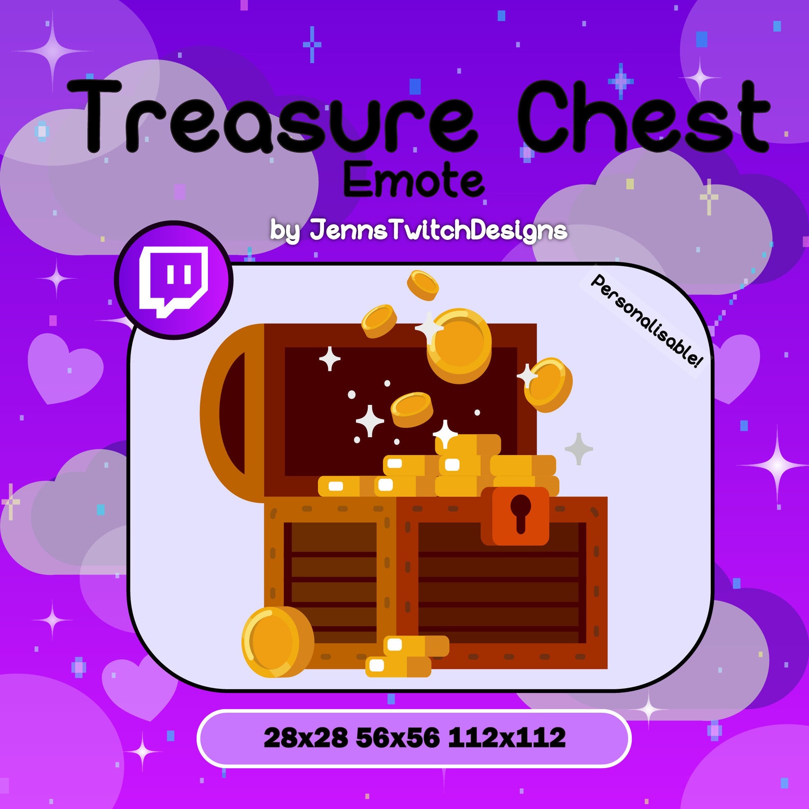 Twitch Emote Treasure Chest Etsy