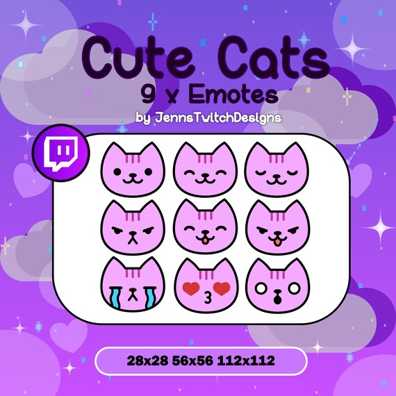 images Cat Peek Emote etsy