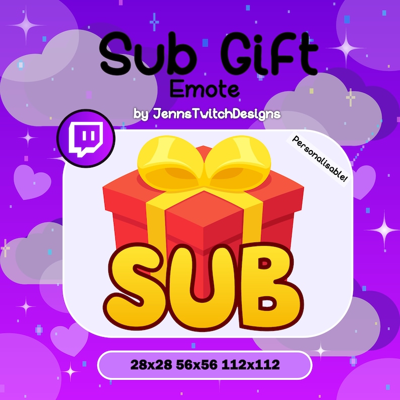 Twitch Emote Sub Gift Etsy