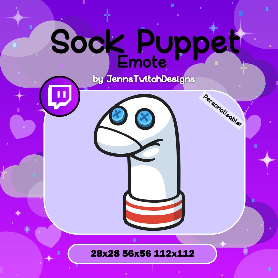 Twitch Emote Sock Puppet Etsy