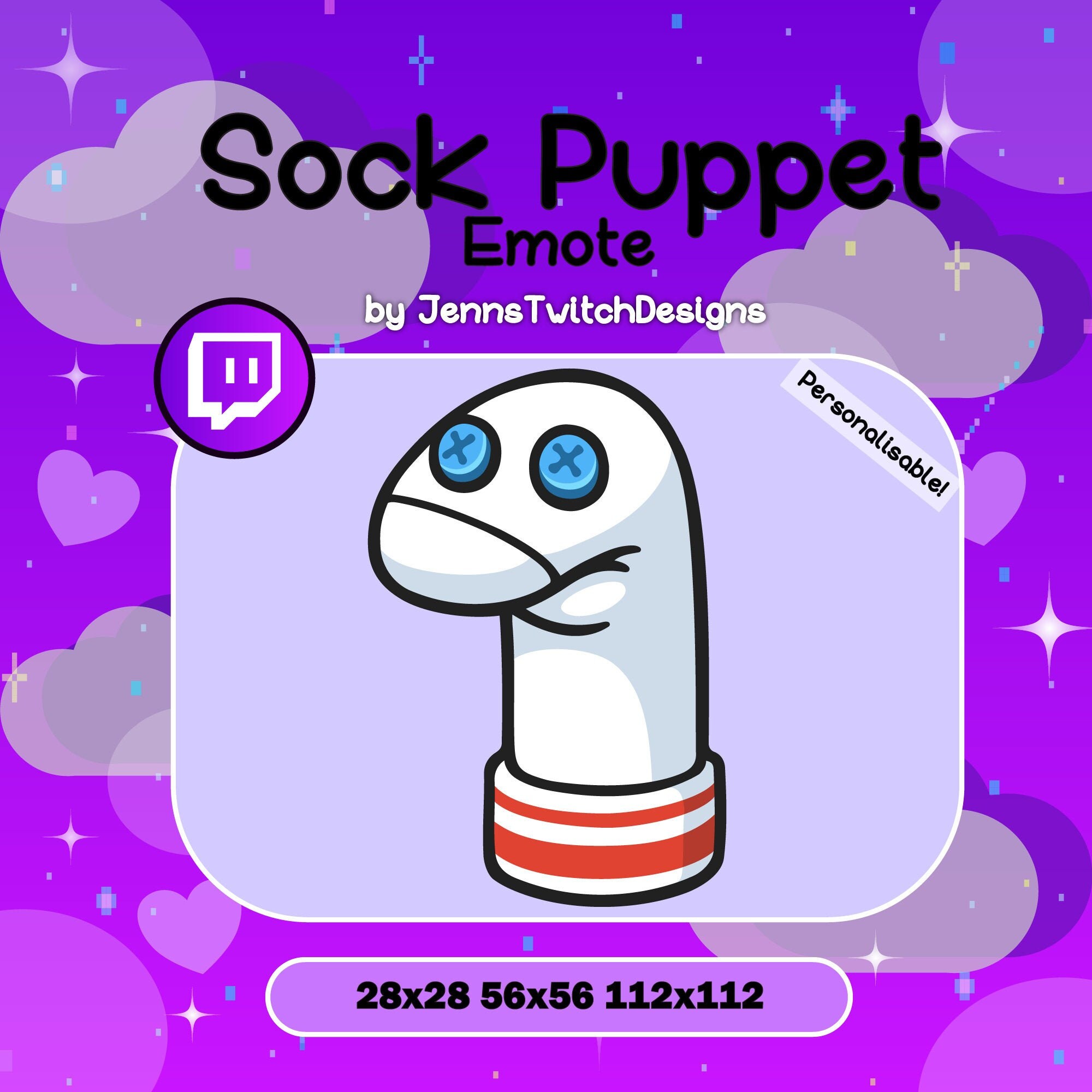 Twitch Emote Sock Puppet Etsy