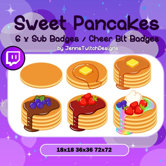 Youtube and more! 6 Yummy Junk Food Sub Cheer bit Badges for Twitch