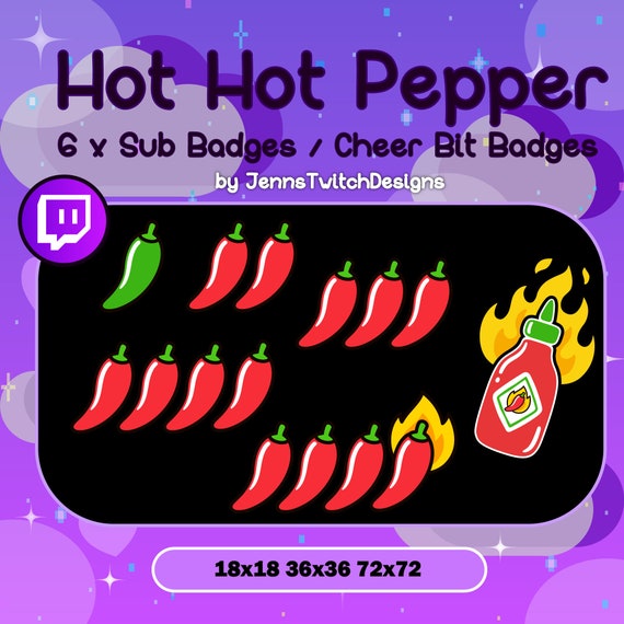 6 X Twitch Sub Badges Cheer Bit Badges Hot Hot Chili Etsy 6 X Twitch Sub Badges Cheer Bit Badges Hot Hot Chili Etsy