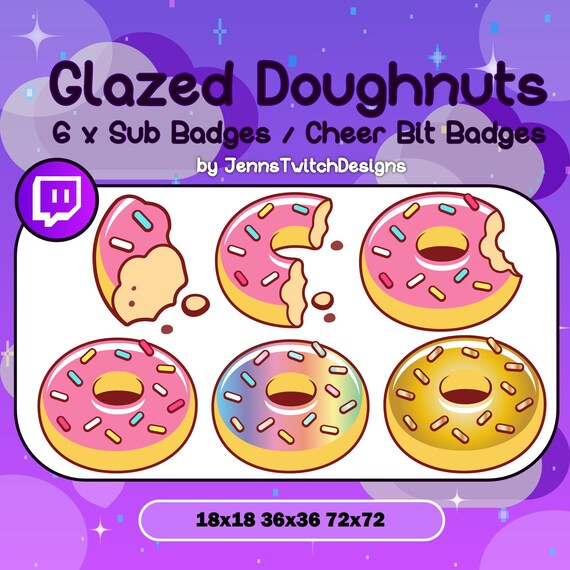 6 X Twitch Sub Badges Cheer Bit Badges Glazed Etsy 6 X Twitch Sub Badges Cheer Bit Badges Glazed Etsy