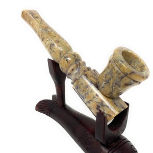 5 inches Handmade Finish Soapstone Tobacco Pipe Hand Carved tobacco pipe