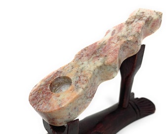Handmade Twisted Soapstone Tobacco Pipe - 4 Inch Pocket Pipe