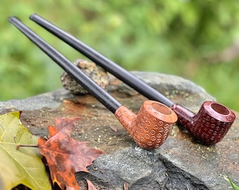 Handmade Pearwood Gandalf Pipe, Long Rustic Churchwarden