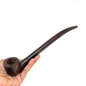 11 Handmade Super Long Gandalf Shaped Rustic Churchwarden Hobbit Pearwood Tobacco Pipe Round Bowl Detachable Hobbit Pipe image 2