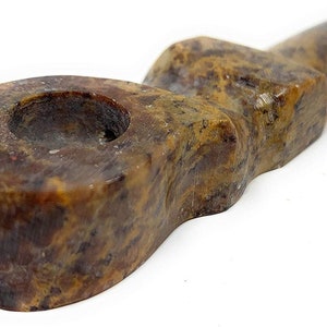 Matchpipe Handcrafted Butterfly Stone Cut 4 inches Tobacco Pipe
