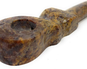 Matchpipe Handcrafted Butterfly Stone Cut 4 inches Tobacco Pipe