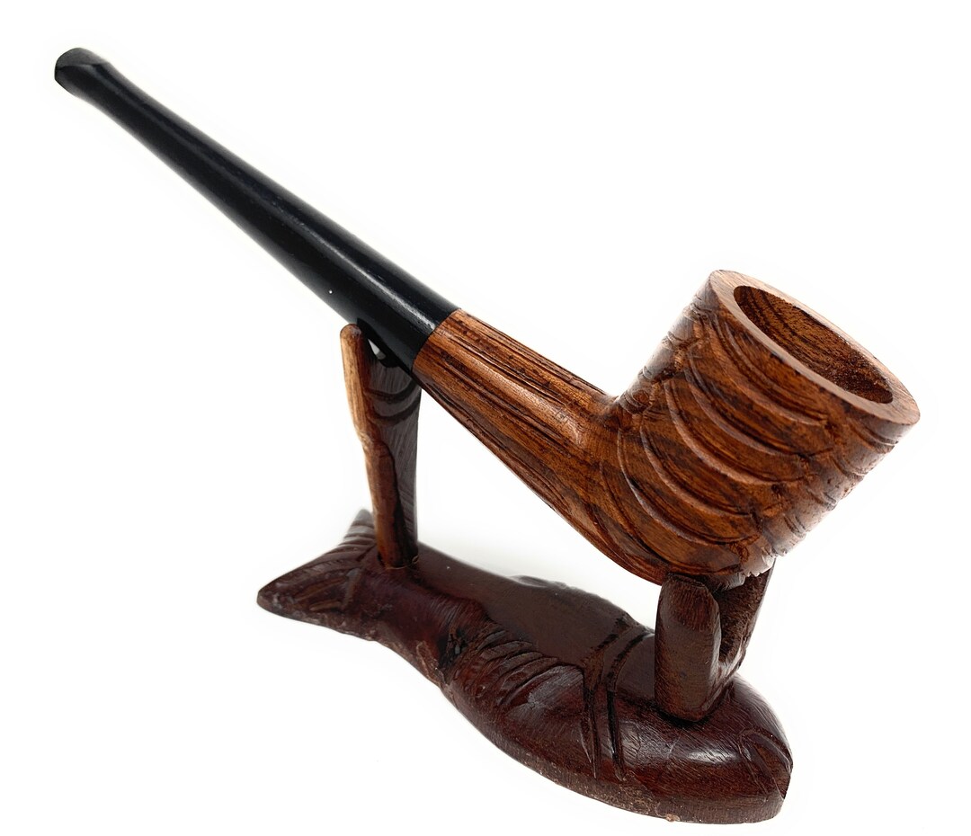 Handcrafted Tobacco Smoking Pipe Gift Set Include Hand Carved 6 Inch