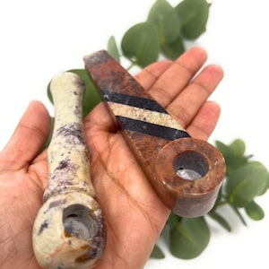 Set Of 2 Handmade His & her tobacco pipe Set- 4 inch round bowl tobacco Pocket pipes Gift Set