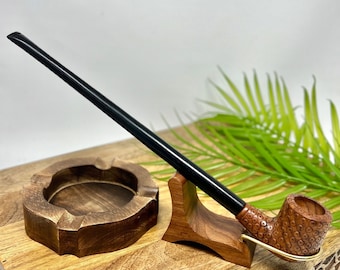 Handmade Pearwood Gandalf Pipe – Long Stem, Detachable Bowl