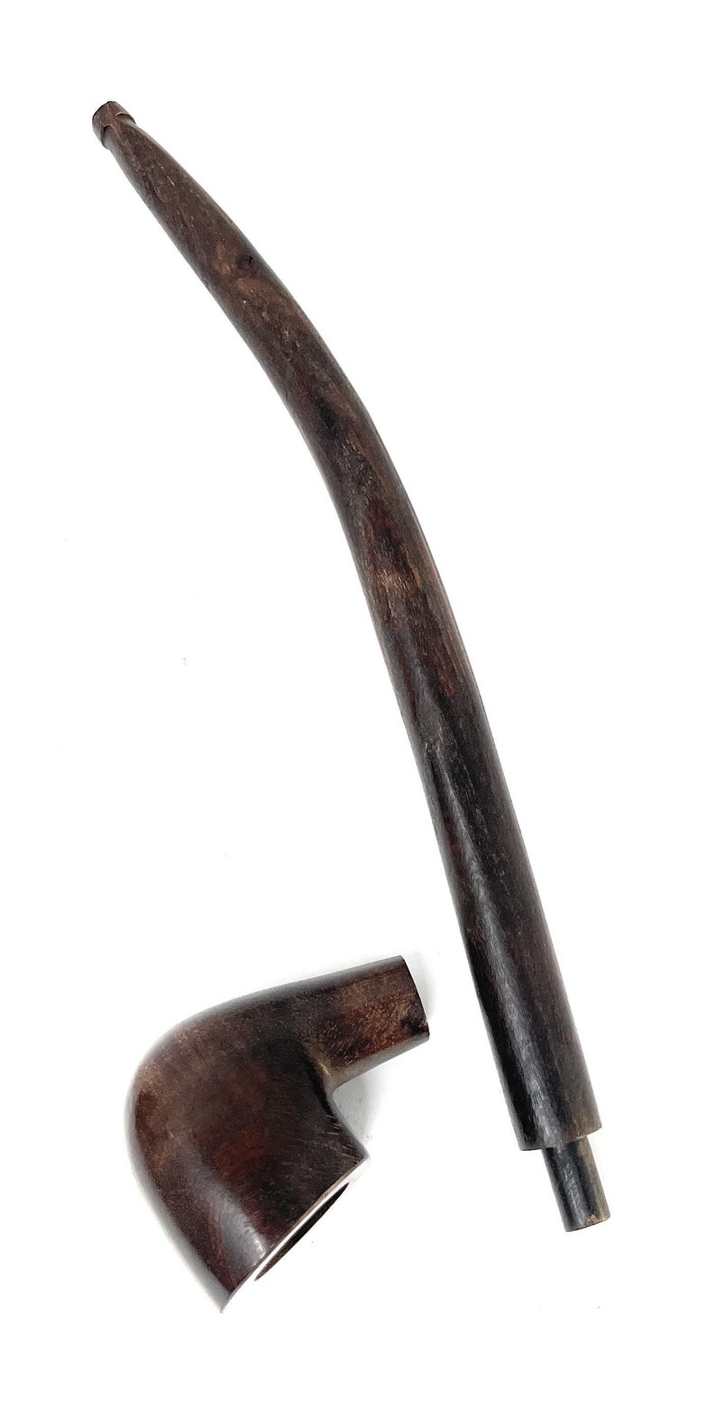 11 Handmade Super Long Gandalf Shaped Rustic Churchwarden Hobbit Pearwood Tobacco Pipe Round Bowl Detachable Hobbit Pipe image 7