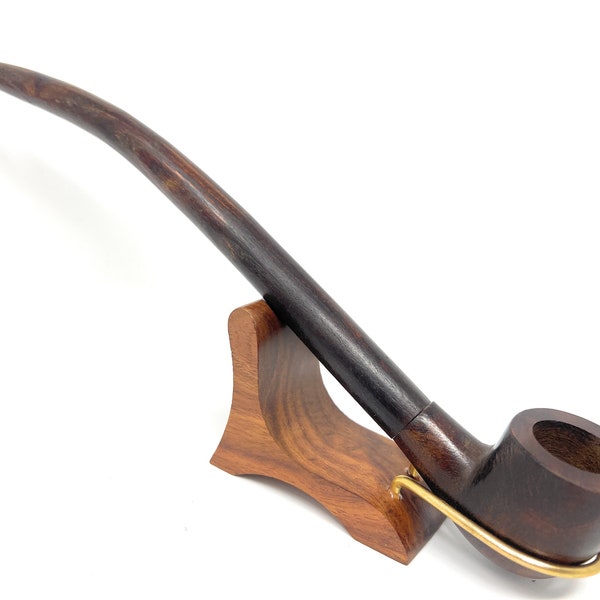 11" handgefertigte, super lange Gandalf-förmige, rustikale Churchwarden-Hobbit-Tabakpfeife aus Birnbaumholz, runde Schale, abnehmbare Hobbit-Pfeife