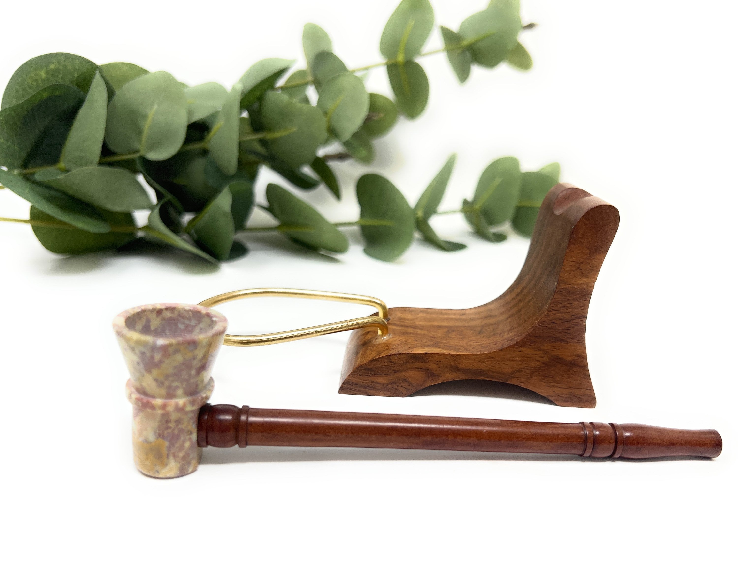 Pipes For Smoking SCOTTE Handmade Wood Pipe Kit - Complete Smoking Set With Accessories In Gift Box (Black) Smoking Pipes For Weed - Foto 3