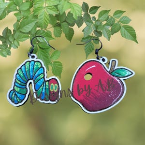 Hungry Caterpillar Earrings – Cute, Colorful & Totally Bookworm Approved!