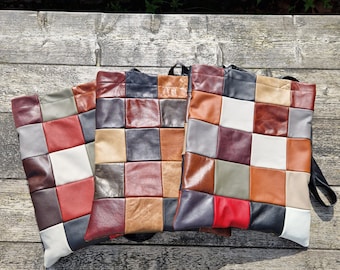 Big Leather Patchwork Shopper