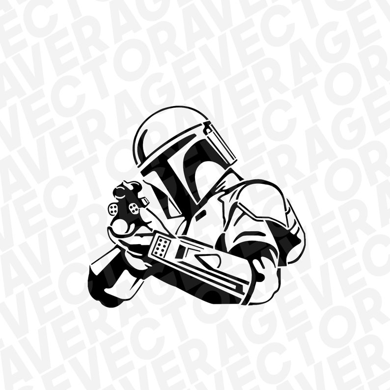 Download Digital The Mandalorian Baby Yoda Star wars 1-Cut Stencil ...