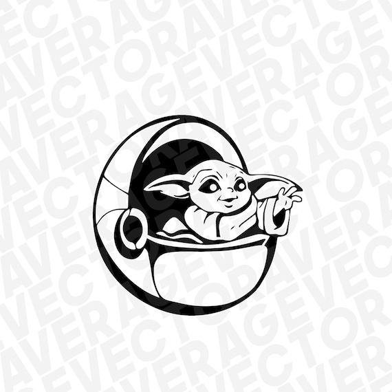 Free Free 285 Stencil Baby Yoda Outline Svg SVG PNG EPS DXF File
