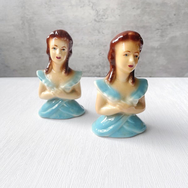 Vintage Ceramic Lady Head Bust | 1960s