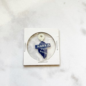 Vintage William Harris for Illinois State Auditor Political Campaign Button | 1960s | Tin Litho Pin Back