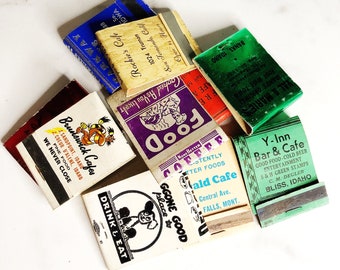 Lot of Vintage Restaurant, Bar, & Cafe Advertisement Matchbooks | Collectible