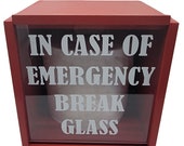 In Case of Emergency Break Glass, Shadow Box, Funny Gag Gift, Funny Wall Décor, Christmas, Father 39 s Gift