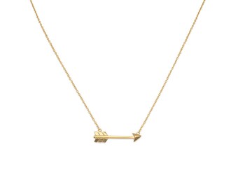 14 Karat Gold Plated Arrow Necklace