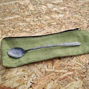 Forged Spoon.  Stainless Steel Forged Teaspoon. Camping Spoon