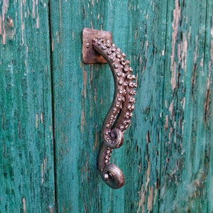 Forged Octopus Door Handle, Kraken door pull,