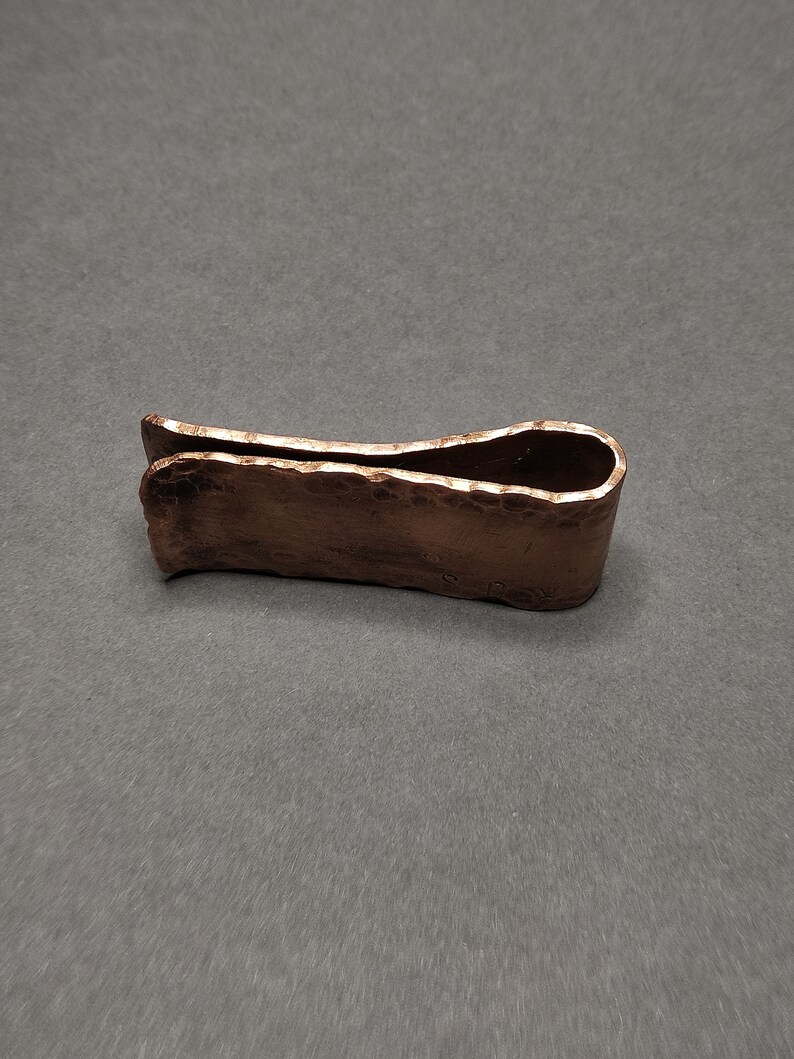 Copper money clip, Mens Accessory, Hand Made Copper Clip image 6