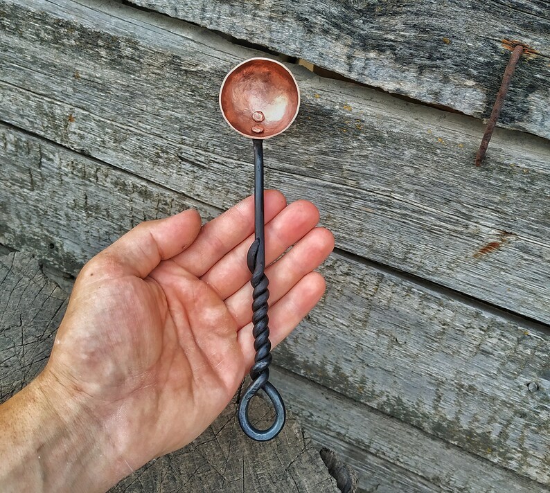 iron and copper coffee scoop Etsy