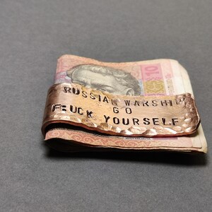Copper money clip, Mens Accessory, Hand Made Copper Clip image 3