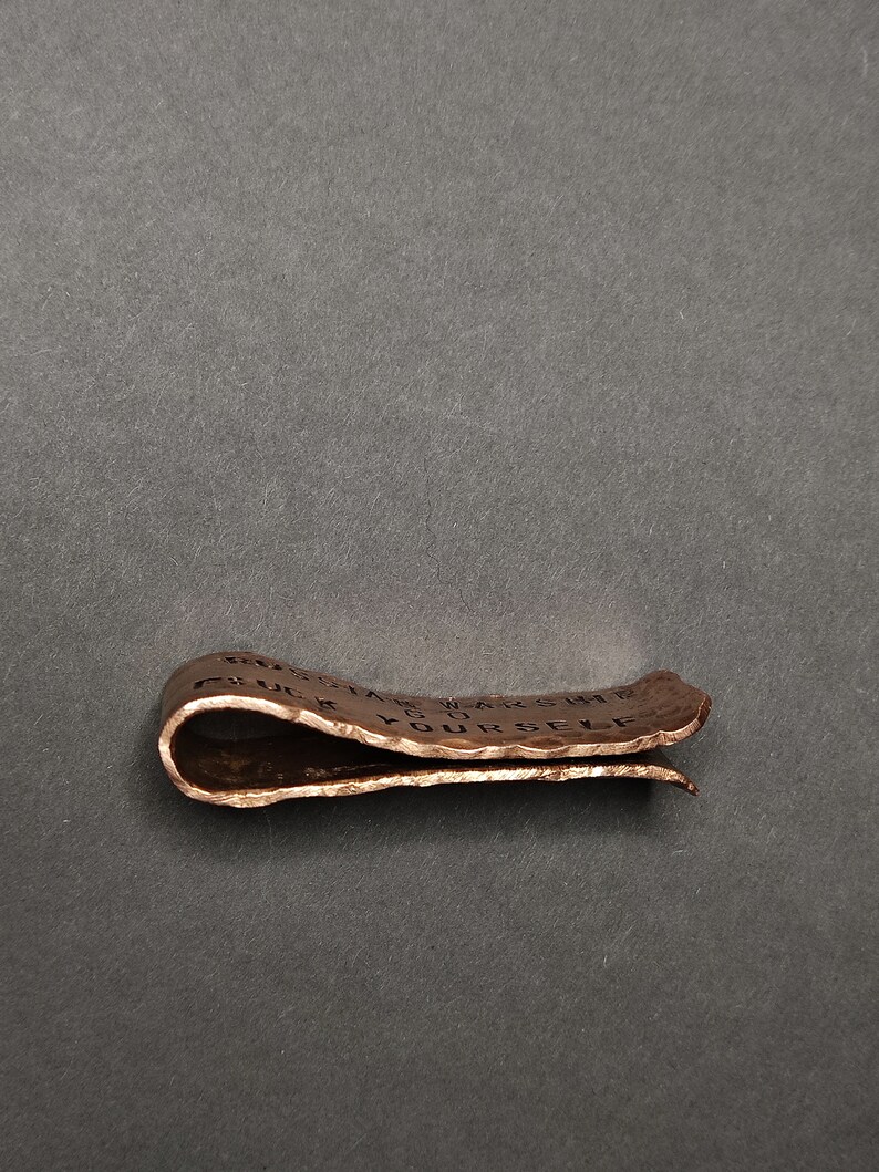 Copper money clip, Mens Accessory, Hand Made Copper Clip image 4