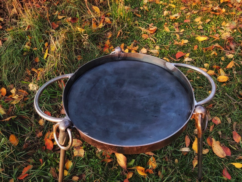 Camp fire Skillet. Metal frying pan Etsy