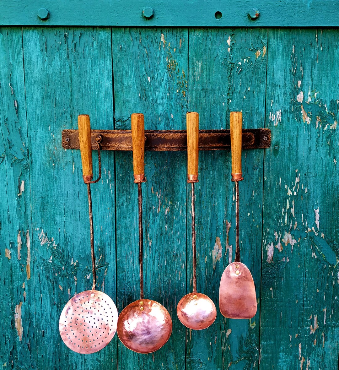 Copper Kitchen Set, Copper Cooking Utensils, Bronze