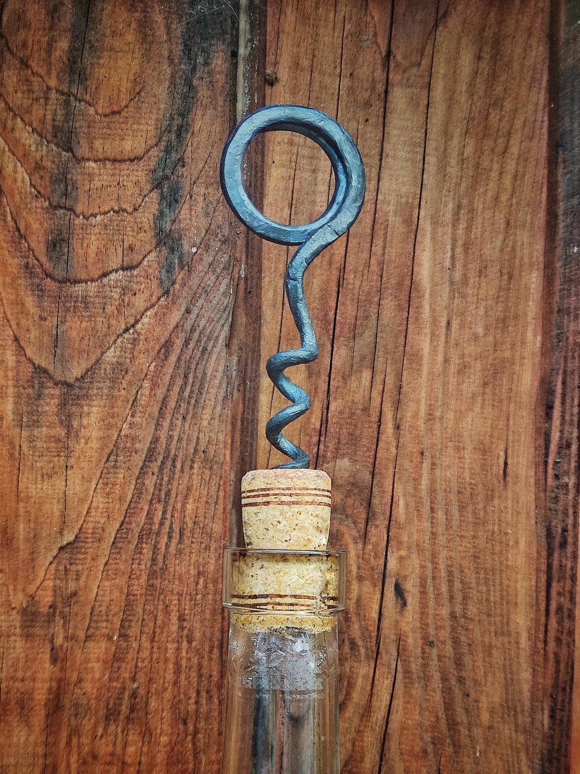 Corkscrew Corkscrew Keychain Handmade Wine Bottle Etsy