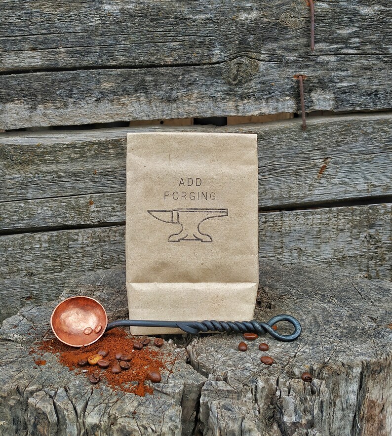 iron and copper coffee scoop Etsy