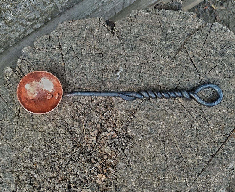 iron and copper coffee scoop Etsy