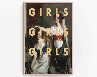 Feminist Girls Altered Art Print, Quote Portrait (Digital Download)
