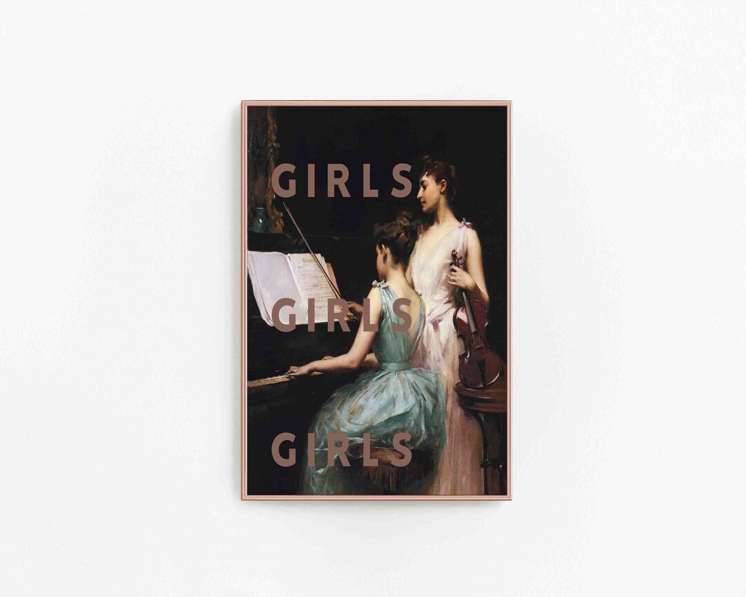 Girls Girls Girls Print, Digital Download Art Printable Art Portrait ...